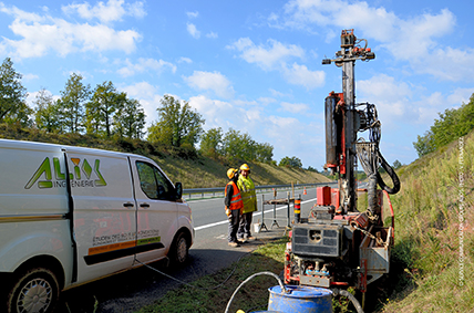 Alios, sondages routiers - essais pressiometriques